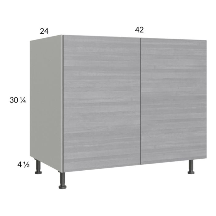 RTA Euro Grey 42" Full Height Door Base Cabinet
