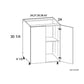 RTA Euro Grey 42" Full Height Door Base Cabinet with 2 Finished End Panels