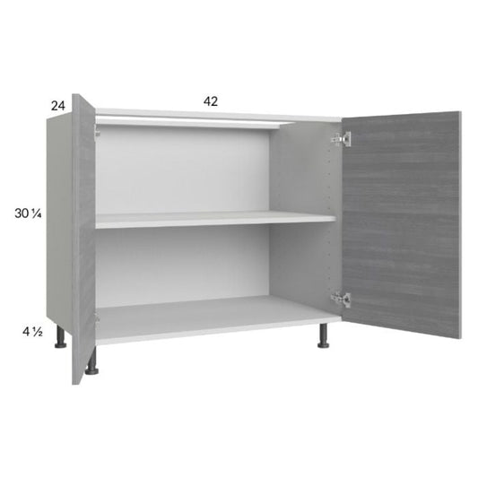 RTA Euro Grey 42" Full Height Door Base Cabinet