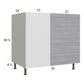 RTA Euro Grey 46" - 49" Full Height Door Blind Base Corner Cabinet