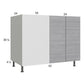 RTA Euro Grey 49" - 52" Full Height 2-Door Blind Base Corner Cabinet