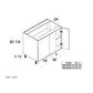 RTA Euro Grey 49" - 52" Full Height 2-Door Blind Base Corner Cabinet with 1 Finished End Panel