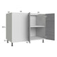 RTA Euro Grey 49" - 52" Full Height 2-Door Blind Base Corner Cabinet with 2 Finished End Panels