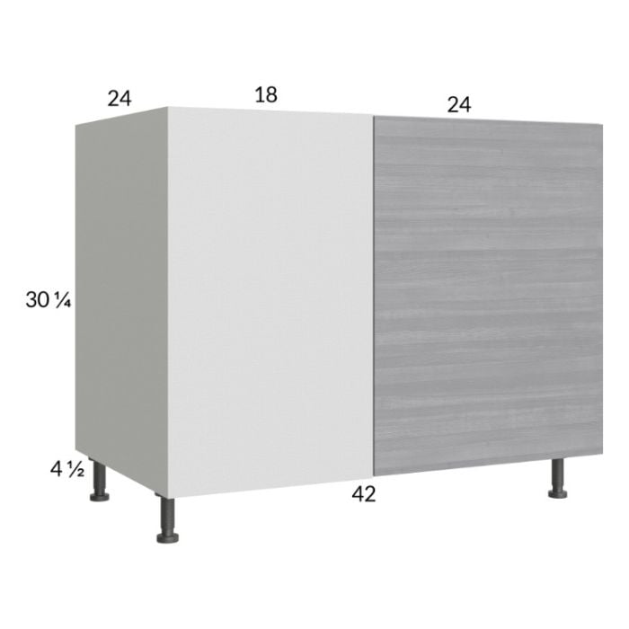 RTA Euro Grey 49" - 52" Full Height Door Blind Base Corner Cabinet