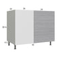 RTA Euro Grey 49" - 52" Full Height Door Blind Base Corner Cabinet with 1 Finished End Panel