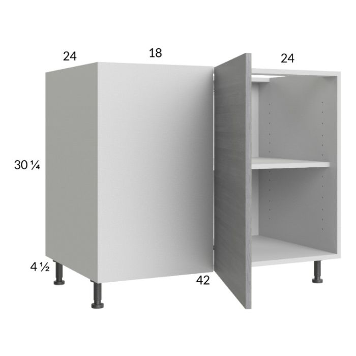 RTA Euro Grey 49" - 52" Full Height Door Blind Base Corner Cabinet with 2 Finished End Panels