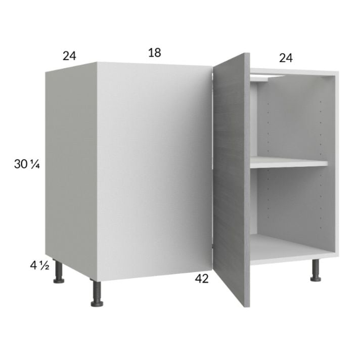 RTA Euro Grey 49" - 52" Full Height Door Blind Base Corner Cabinet