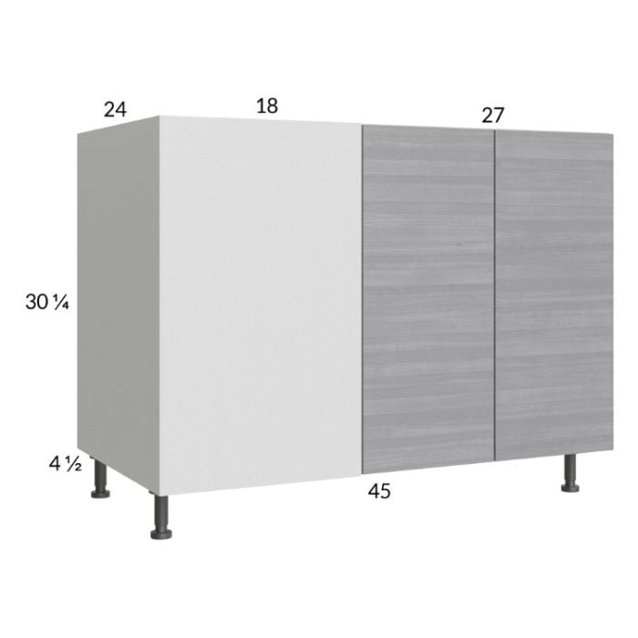 RTA Euro Grey 52" - 55" Full Height 2-Door Blind Base Corner Cabinet