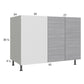 RTA Euro Grey 52" - 55" Full Height 2-Door Blind Base Corner Cabinet with 2 Finished End Panels