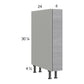 RTA Euro Grey 6" Full Height Door Base Pullout Cabinet with 1 Finished End Panel