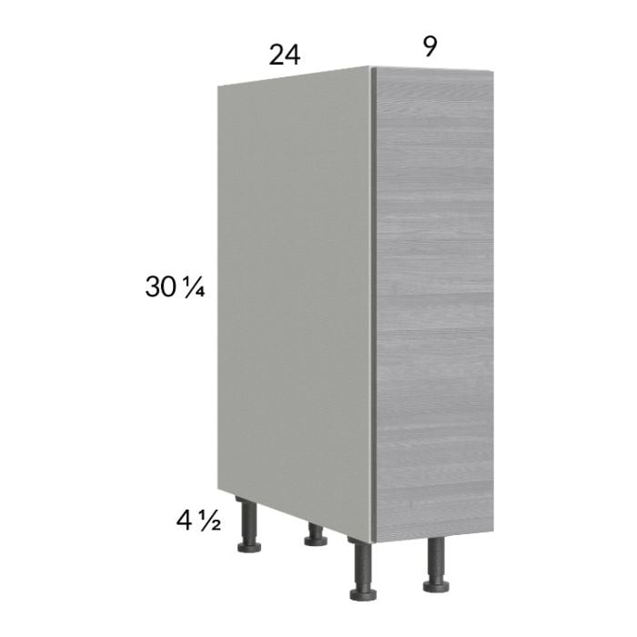 RTA Euro Grey 9" Full Height Door Base Cabinet