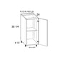 RTA Euro Grey 9" Full Height Door Base Cabinet