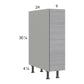 RTA Euro Grey 9" Full Height Door Base Cabinet with 2 Finished End Panels