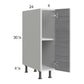 RTA Euro Grey 9" Full Height Door Base Cabinet