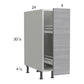 RTA Euro Grey 9" Full Height Door Base Pullout Cabinet with 2 Finished End Panels