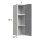 RTA Euro Grey 9" x 30-1/4" Wall Cabinet with 1 Finished End Panel