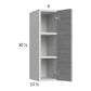 RTA Euro Grey 9" x 30-1/4" Wall Cabinet with 2 Finished End Panels