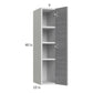 RTA Euro Grey 9" x 40-1/4" Wall Cabinet with 1 Finished End Panel
