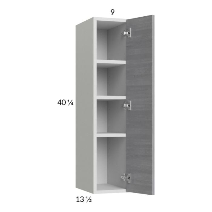RTA Euro Grey 9" x 40-1/4" Wall Cabinet with 2 Finished End Panels