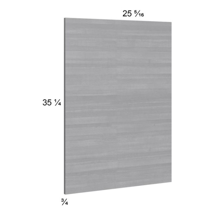 RTA Euro Grey Base Overlay Panel - 25-5/16"W x 35-1/4"H x 3/4"D