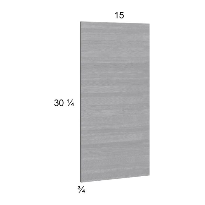 RTA Euro Grey Wall Overlay Panel - 15"W x 30-1/4"H x 3/4"D