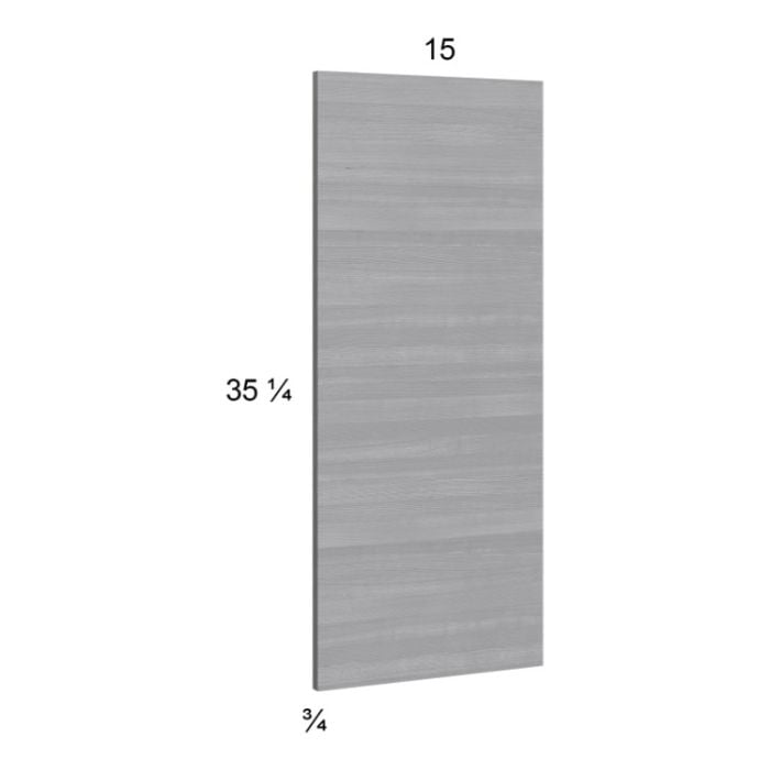 RTA Euro Grey Wall Overlay Panel - 15"W x 35-1/4"H x 3/4"D