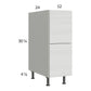RTA Euro White Grain 12" 2-Drawer Base Cabinet with 1 Finished End Panel