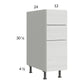 RTA Euro White Grain 12" 3-Drawer Base Cabinet