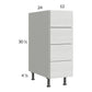 RTA Euro White Grain 12" 4-Drawer Base Cabinet