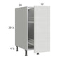 RTA Euro White Grain 12" Full Height Door Base Pullout Cabinet