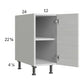 RTA Euro White Grain 12" Full Height Door Desk Base Cabinet