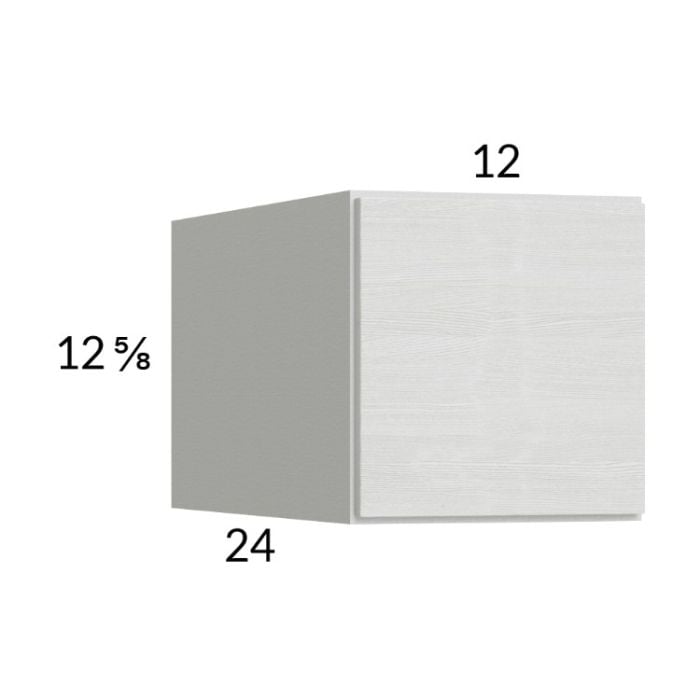 RTA Euro White Grain 12" x 12-5/8" x 24" Wall Cabinet with 2 Finished End Panels