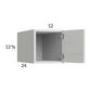 RTA Euro White Grain 12" x 12-5/8" x 24" Wall Cabinet with 2 Finished End Panels