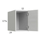 RTA Euro White Grain 12" x 17-5/8" x 24" Wall Cabinet with 1 Finished End Panel