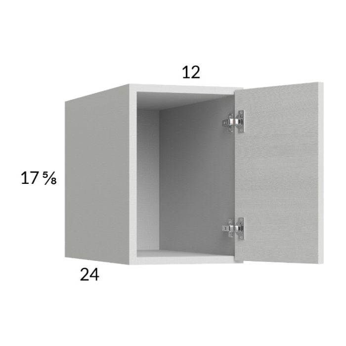 RTA Euro White Grain 12" x 17-5/8" x 24" Wall Cabinet with 1 Finished End Panel