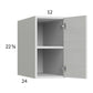 RTA Euro White Grain 12" x 22-5/8" x 24" Wall Cabinet