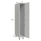 RTA Euro White Grain 12" x 71-1/4" Open Utility Cabinet with 1 Door and 1 Finished End Panel