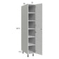 RTA Euro White Grain 12" x 71-1/4" Utility Cabinet with 1 Door and 1 Finished End Panel