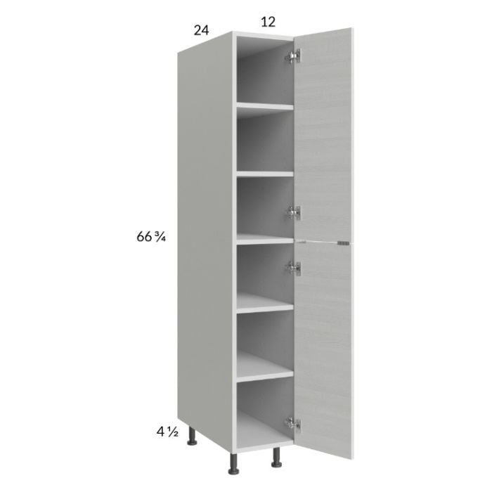 RTA Euro White Grain 12" x 71-1/4" Utility Cabinet with 1 Door
