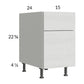 RTA Euro White Grain 15" 2-Drawer Desk Base Cabinet with 1 Finished End Panel