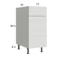 RTA Euro White Grain 15" Base Cabinet with 1 Finished End Panel
