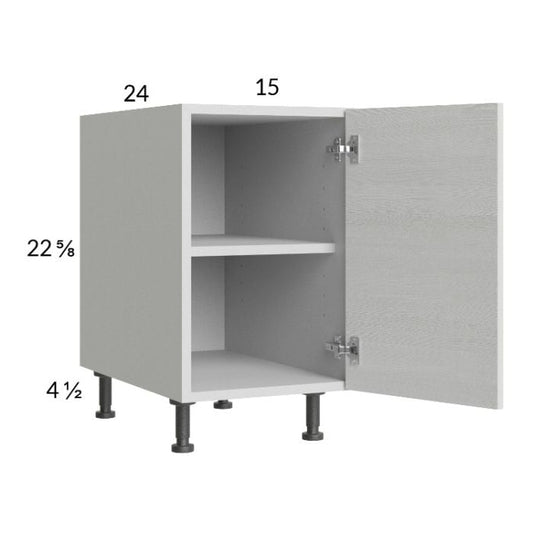 RTA Euro White Grain 15" Full Height Door Desk Base Cabinet