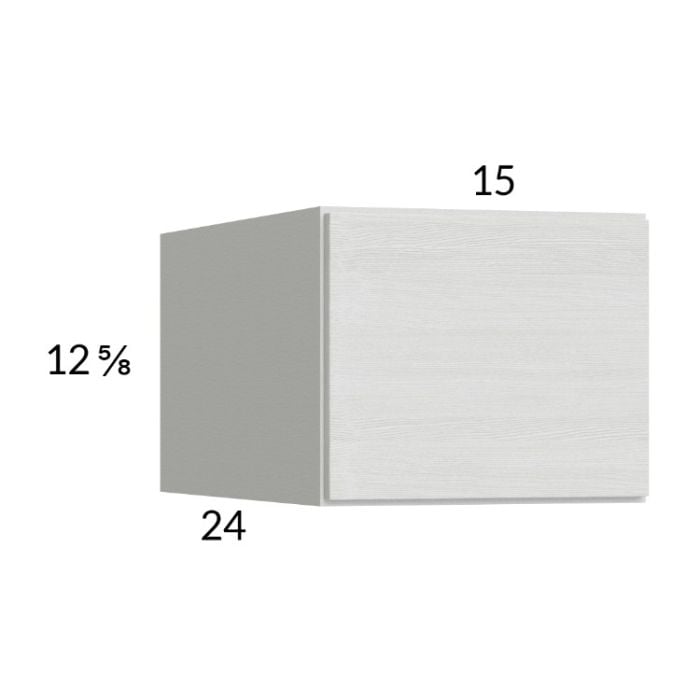 RTA Euro White Grain 15" x 12-5/8" x 24" Wall Cabinet