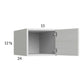 RTA Euro White Grain 15" x 12-5/8" x 24" Wall Cabinet
