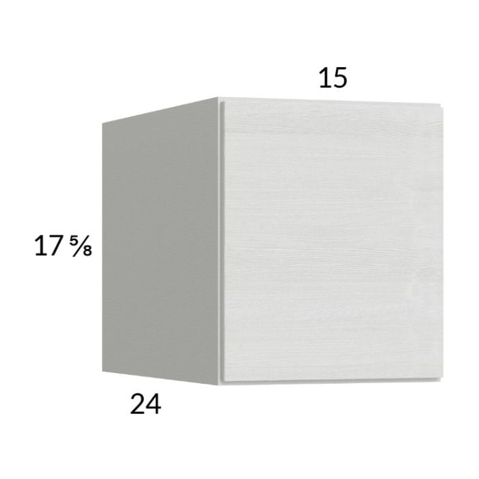 RTA Euro White Grain 15" x 17-5/8" x 24" Wall Cabinet