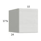 RTA Euro White Grain 15" x 17-5/8" x 24" Wall Cabinet with 1 Finished End Panel
