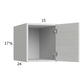 RTA Euro White Grain 15" x 17-5/8" x 24" Wall Cabinet with 2 Finished End Panels