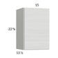 RTA Euro White Grain 15" x 22-5/8" Wall Cabinet