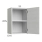 RTA Euro White Grain 15" x 22-5/8" Wall Cabinet with 1 Finished End Panel