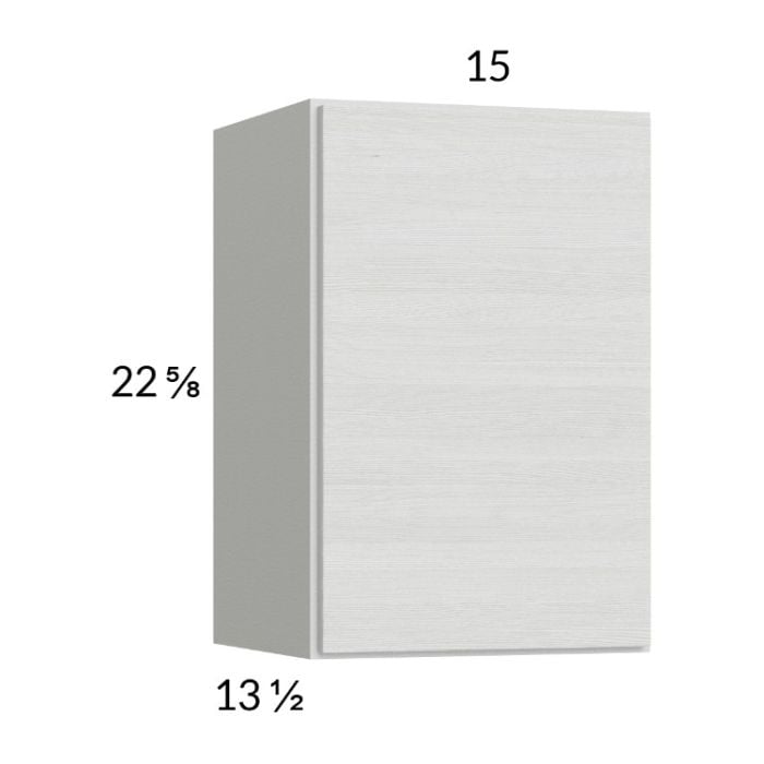 RTA Euro White Grain 15" x 22-5/8" Wall Cabinet with 2 Finished End Panels